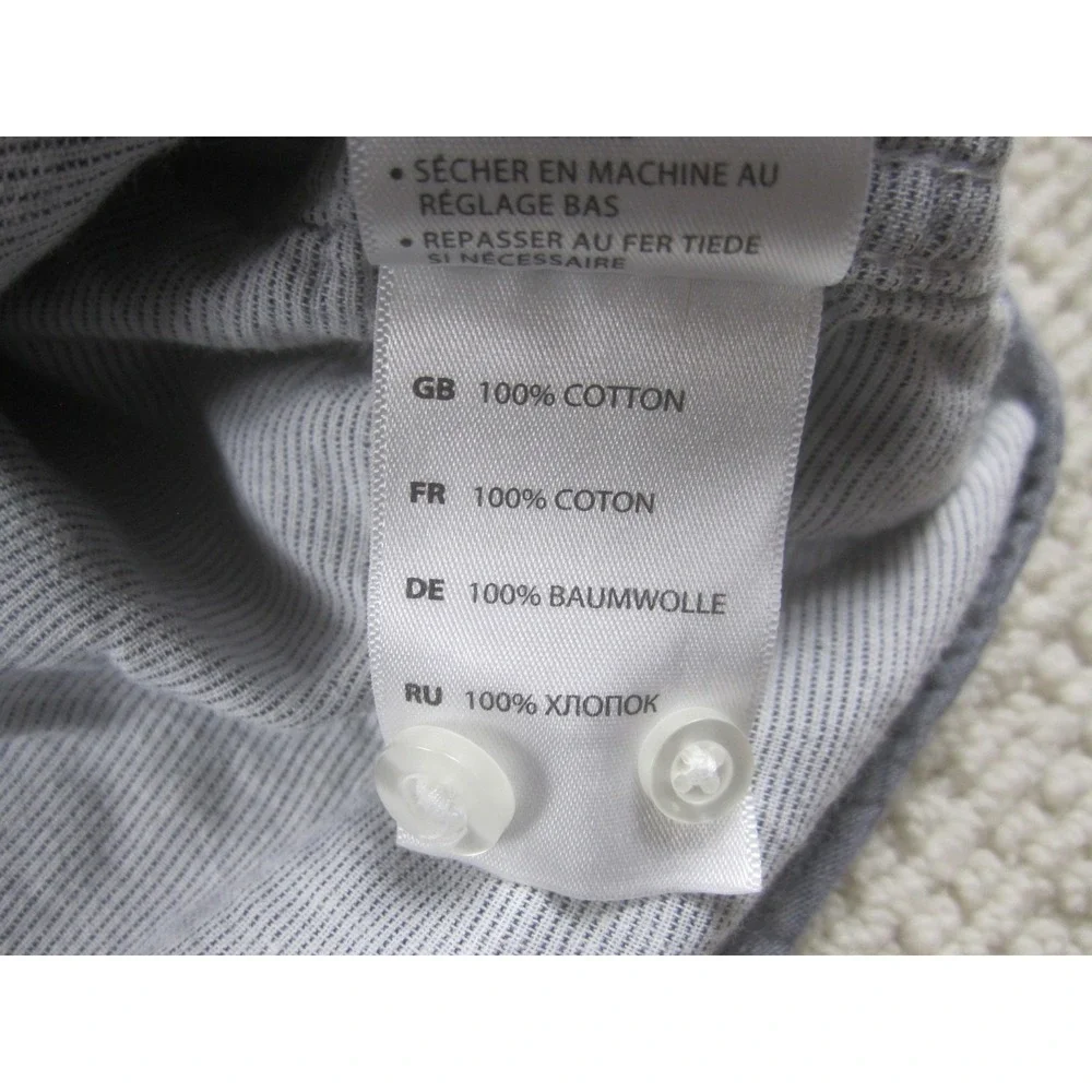 True Nation Shirt Mens 4XLT Gray Button Down Long Sleeve Big & Tall Cotton‎ Slub - Picture 4 of 8